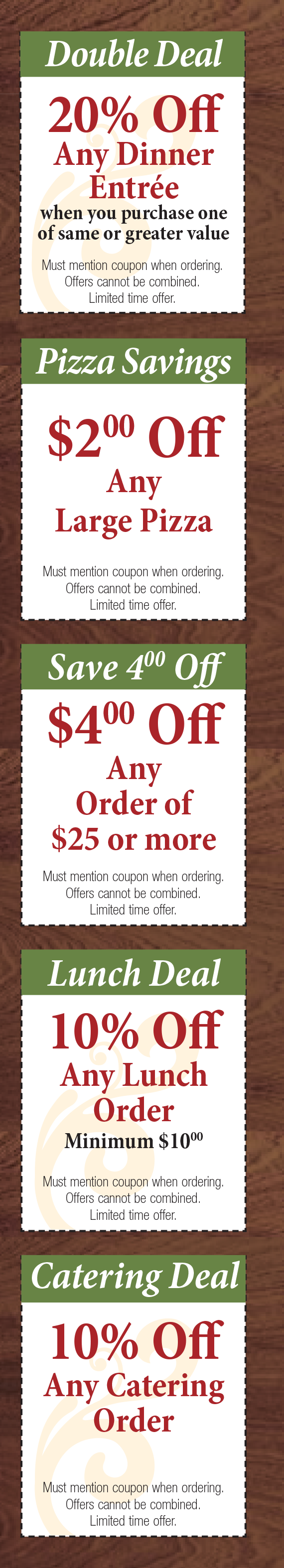 Our Coupons